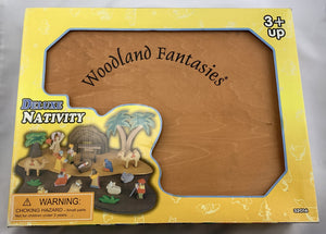 Woodland Fantasies Wooden Nativity Set - New