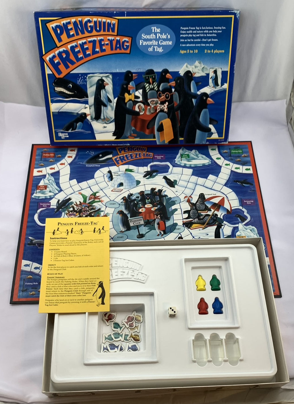 Penguin Freeze Tag Game - 1991 - University Games - Great Condition