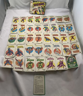 Marvel Comics Super Heroes Card Game - 1978 - Milton Bradley - Very Good Condition