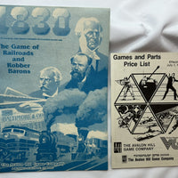 1830: Railways & Robber Barons Game - 1986 - Avalon Hill - Great Condition