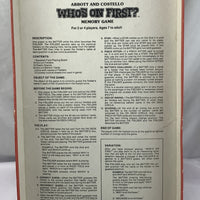 Who's on First? Game - 1978 - Selchow & Righter - Very Good Condition