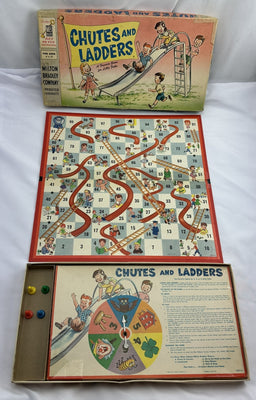 Chutes and Ladders Game - 1960 - Milton Bradley - Good Condition