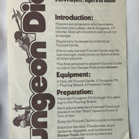 Dungeon Dice Game - 1977 - Parker Brothrs - Great Condition