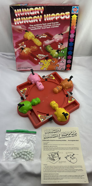 Hungry Hungry Hippos Game - 1978 - Hasbro Games - Very Good Condition