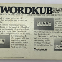 Wordkub Game - 1985 - Pressman - Great Condition