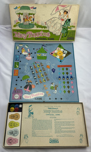 Mary Poppins Carousel Game - 1964 - Parker Brothers - Good Condition