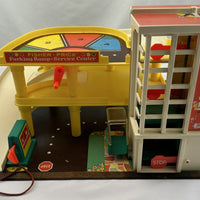 Fisher Price Little People Action Garage - 1970 - Great Condition