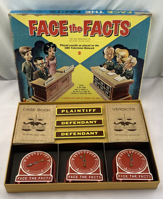 Face the Facts Board Game - 1961 - Lowell Toy - Very Good Condition