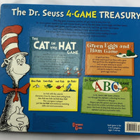 Dr. Seuss 4 Game Treasury Cat in the Hat, Green Eggs and Ham, One Fish, ABC's - 1996 - University Games - Great Condition