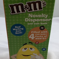 M & M's Yellow Novelty Dispenser and Coin Bank - 2008 - New