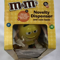 M & M's Yellow Novelty Dispenser and Coin Bank - 2008 - New