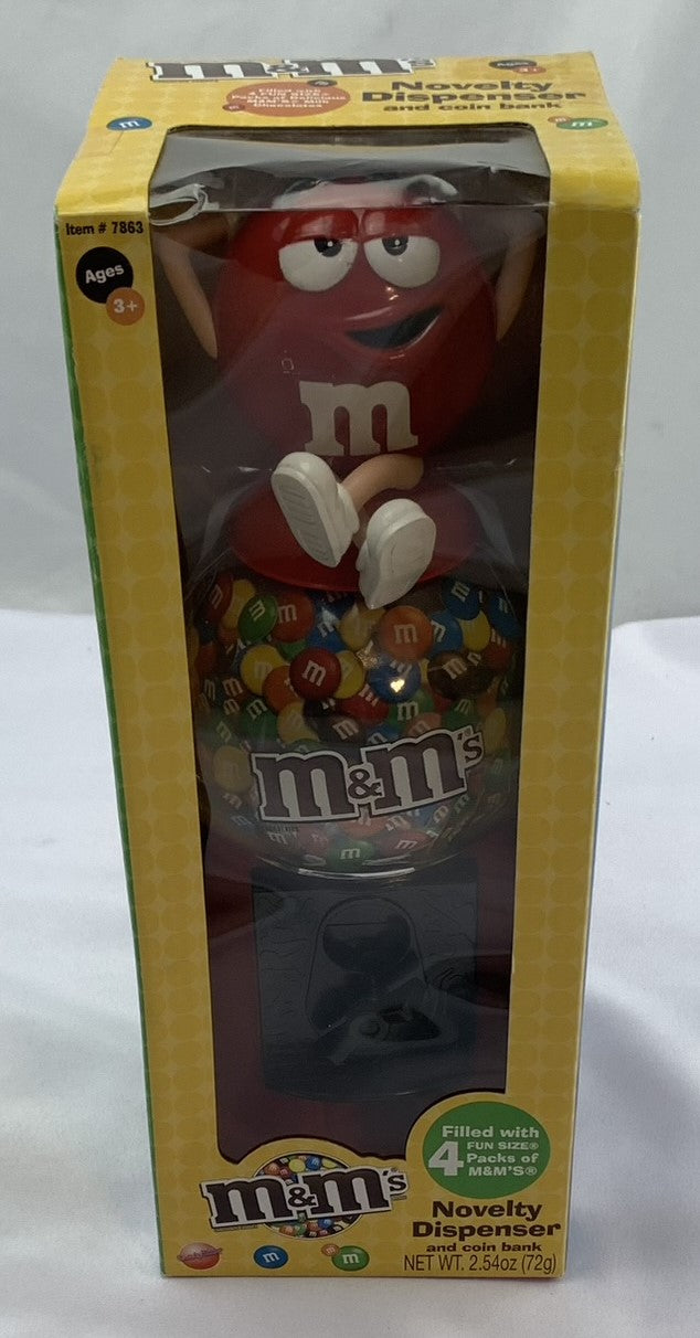 M & M's Red Novelty Dispenser and Coin Bank - 2008 - New