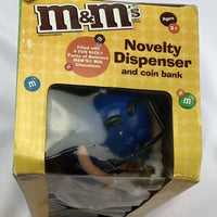 M & M's Blue Novelty Dispenser and Coin Bank - 2008 - New
