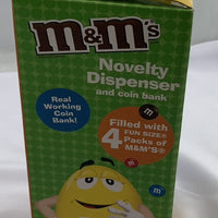 M & M's Green Novelty Dispenser and Coin Bank - 2008 - New