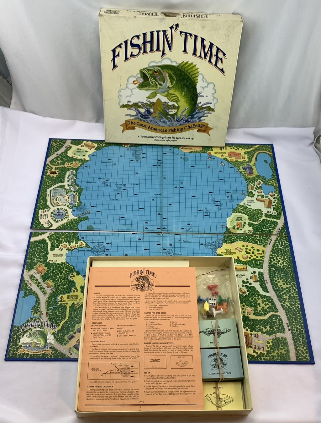 Fishin' Time Board Game - 1986 - Distinctive Games - Great