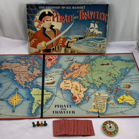 Pirate and Traveler Game - 1953 - Milton Bradley - Good Condition