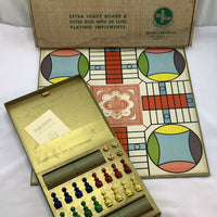 Parcheesi Game Deluxe Edition - 1959 - Selchow & Righter - Great Condition