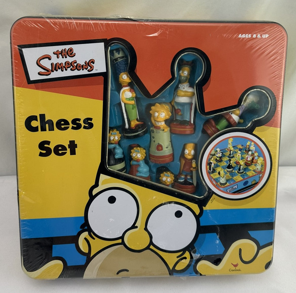 Simpsons Chess Set in Tin - 2000 - Cardinal - New/Sealed