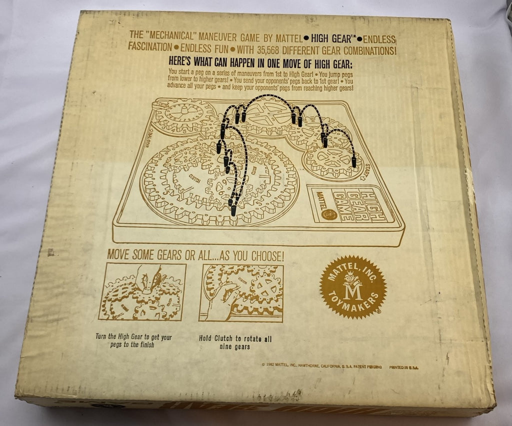 first gear games High Gear Game - 1962 - Mattel - Great Condition