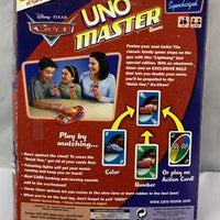 Uno Master Game Disney Cars Edition - 2007 - Mattel - Good Condition