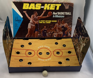 Bas-ket Game Miniature Basketball - 1969 - Cadaco - Very Good Condition
