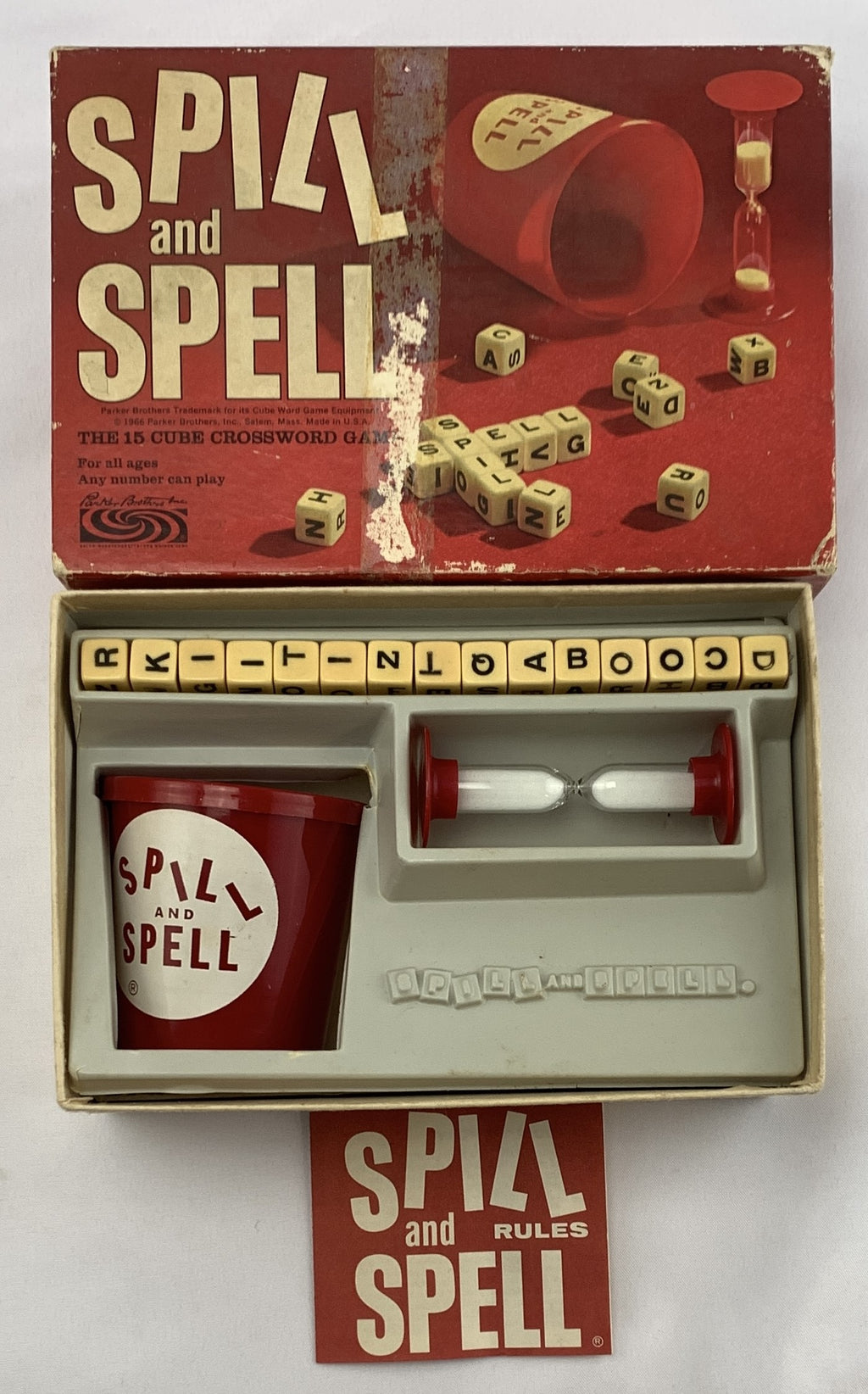 Spill and Spell Game - 1966 - Parker Brothers - Good Condition