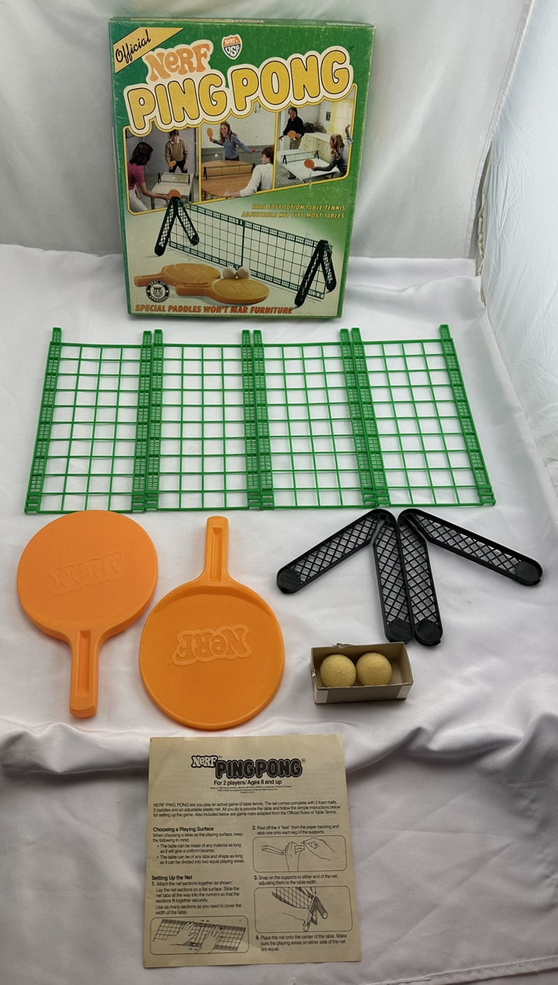 Nerf Ping Pong Set 1982 Parker Brothers Great Condition