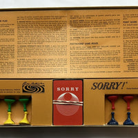 Sorry! Game - 1964 - Parker Brothers - Great Condition