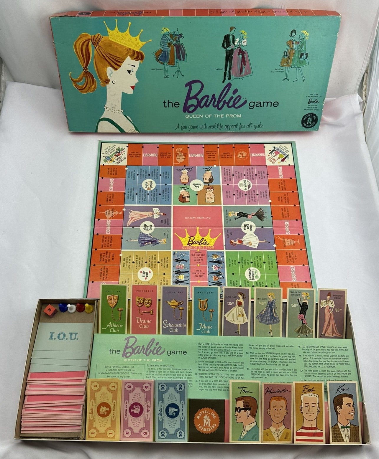 the Barbie game Queen of the prom ボードゲーム Barbie, Queen Of The Prom Board Game, 1990's Edition | eBay