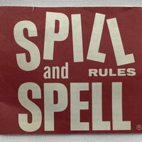 Spill and Spell Game - 1966 - Parker Brothers - Good Condition