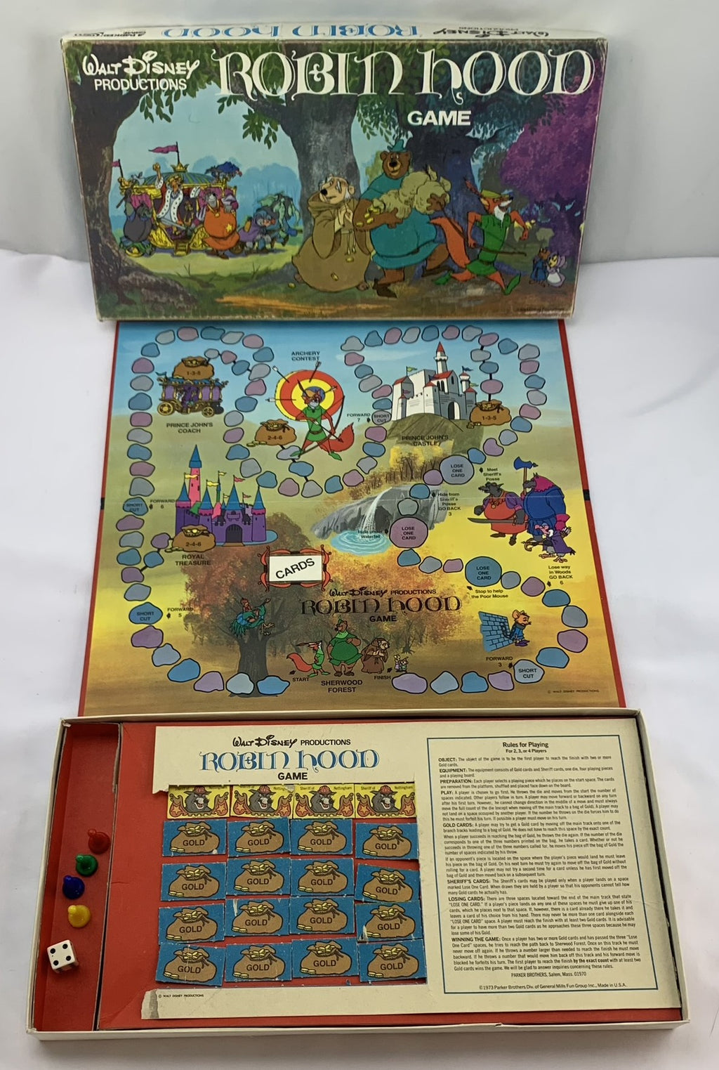 Robin Hood Disney Game - 1973 - Parker Brothers - Great Condition