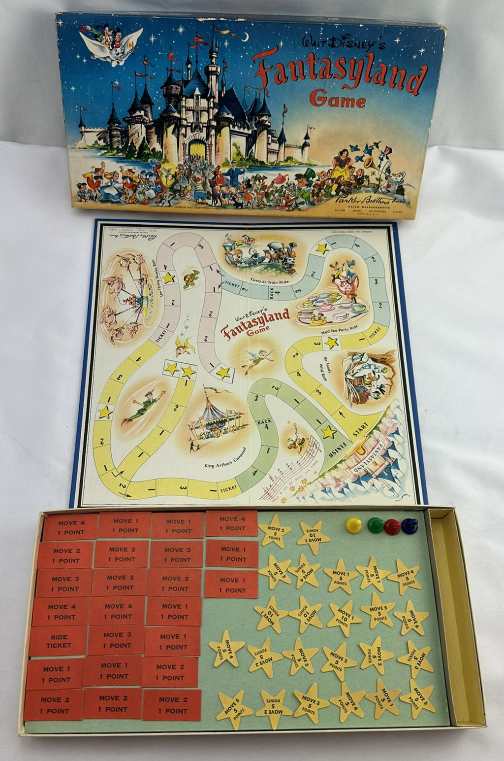 Walt Disney's Fantasyland Game - 1956 - Parker Brothers - Great Condition