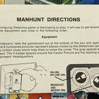 Manhunt Game - 1972 - Milton Bradley - Great Condition