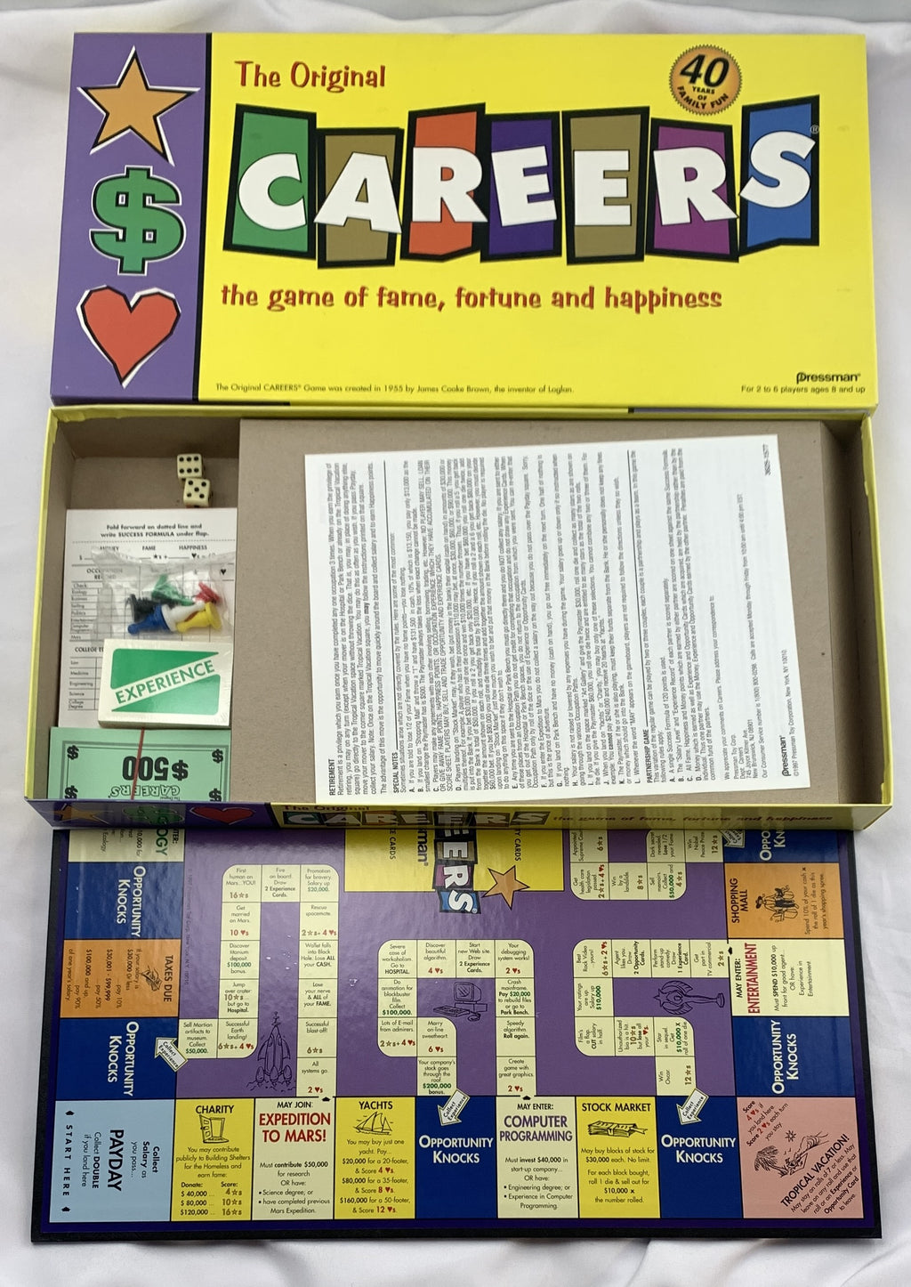 Careers Board Game - 1997 - Pressman - New Old Stock