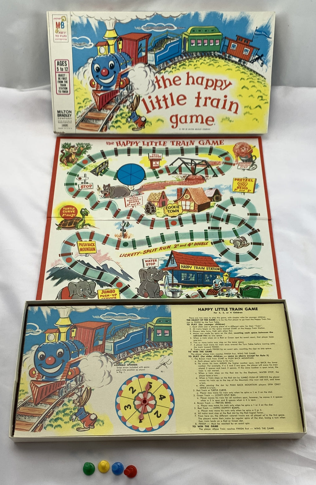 Happy Little Train Game - 1957 - Milton Bradley - Great Condition
