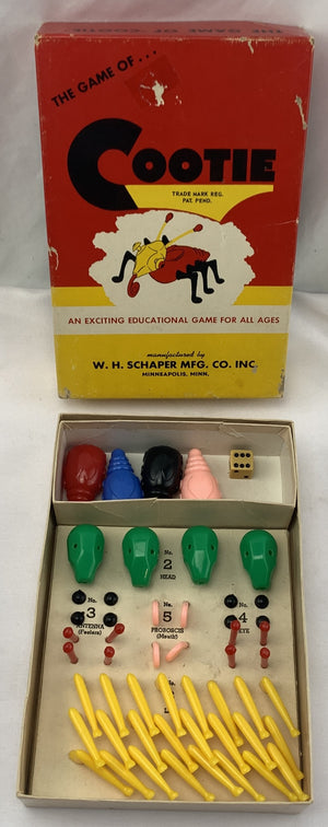 Cootie Game - 1949 - Schaper - Great Condition