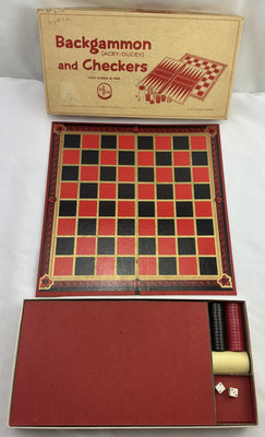 Backgammon, Checkers, & Acey Ducey - 1964 - Selchow & Righter - Great Condition