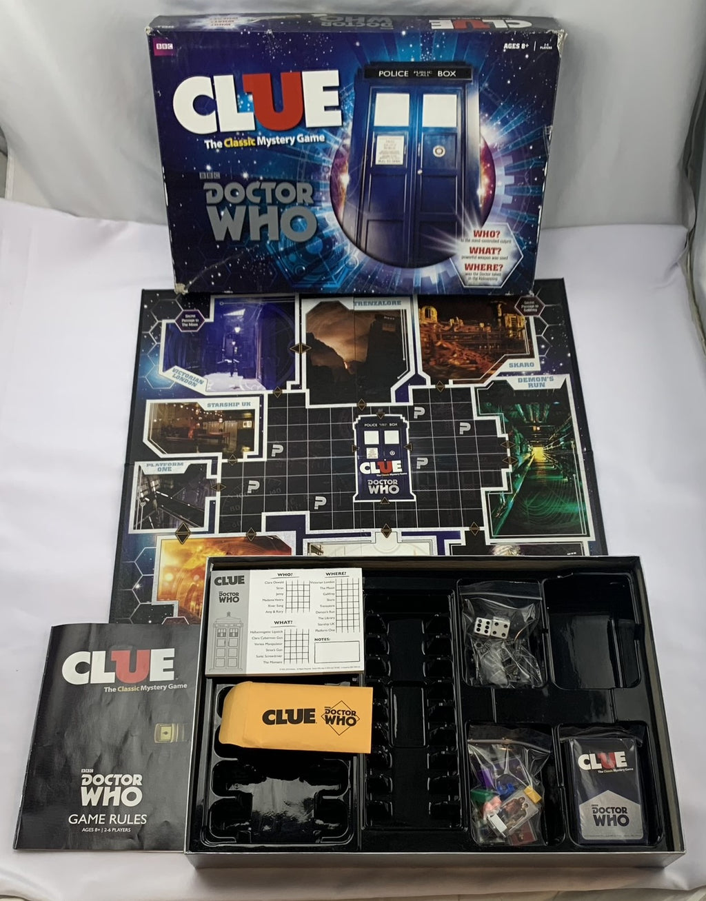 Doctor Who Clue Board Game - 2015 - USAopoly - Great Condition