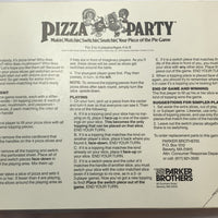 Pizza Party Game - 1987 - Parker Brothers - Great Condition