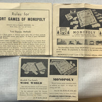Monopoly Board Game - 1936 - Parker Brothers - Good Condition