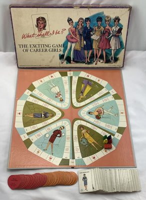 What Shall I Be? The Exciting Career Game for Girls - 1966 - Selchow & Righter - Good Condition