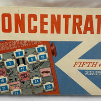 Concentration Game 5th Edition - 1962 - Milton Bradley - Great Condition