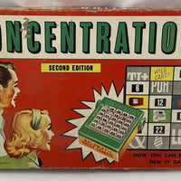 Concentration Game 2nd Edition - 1960 - Milton Bradley - Good Condition