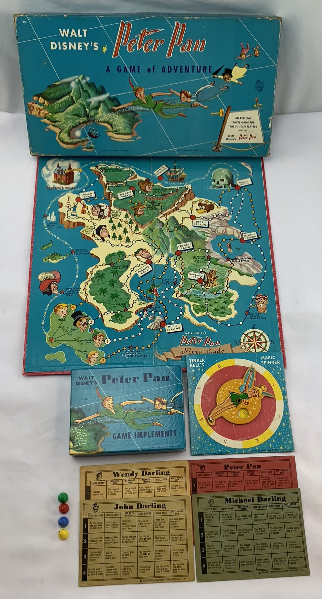 Peter Pan Game - 1953 - Transogram - Great Condition