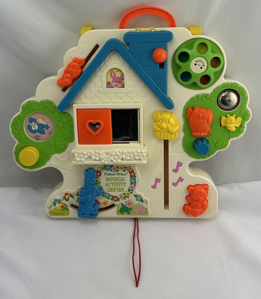 busy box fisher price Crib Activity Center - 1982 - - Great Condition they can pull along a rolling Fisher Price Laugh And Learn