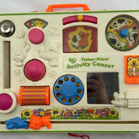 Crib Busy Box Activity Center with Straps - 1984 - Fisher Price - Good Condition