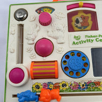 Crib Busy Box Activity Center with Straps - 1984 - Fisher Price - Good Condition
