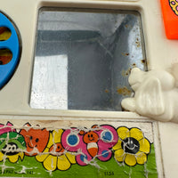 Crib Busy Box Activity Center with Straps - 1984 - Fisher Price - Good Condition