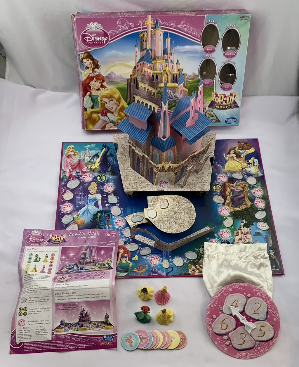 Disney Princess Pop-Up Magic Castle Game - 2013 - Hasbro - Great Condition