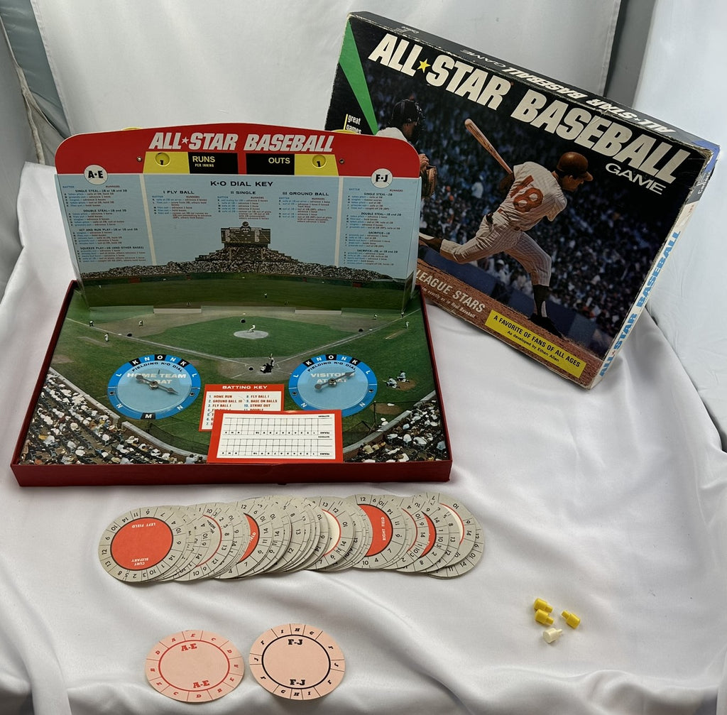 All Star Baseball Board Game 1968 Cadaco Good Condition
